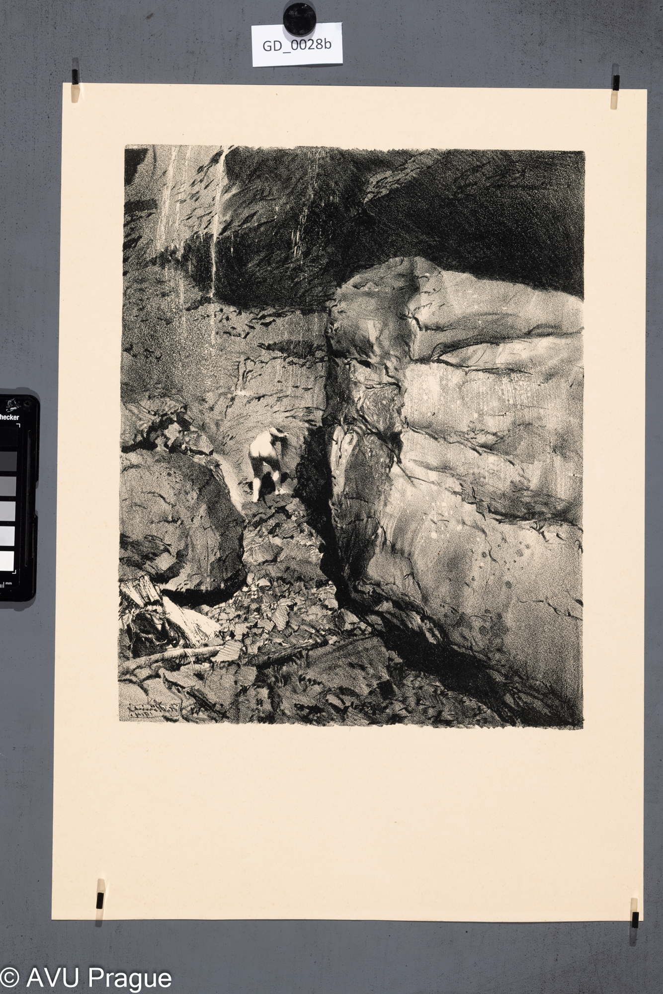 Heinrich Hönich, Die Nymphe - Nymfa, 1917, Litografie, 28,2 x 35,1, papír - 50,5 x 35,4, HönichZehn Litographie von Heinrich Hönich