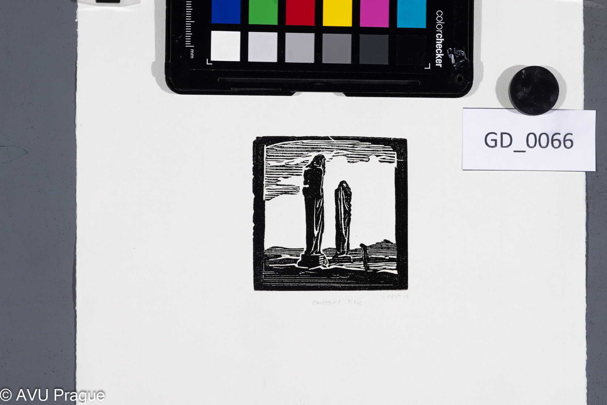 František Bílek;Cesta; 1909;Dřevoryt; 6,2 x 6,3; 29,8 x 20,8; Bílek - novotisky z originálních matric GHMPtisk 2019