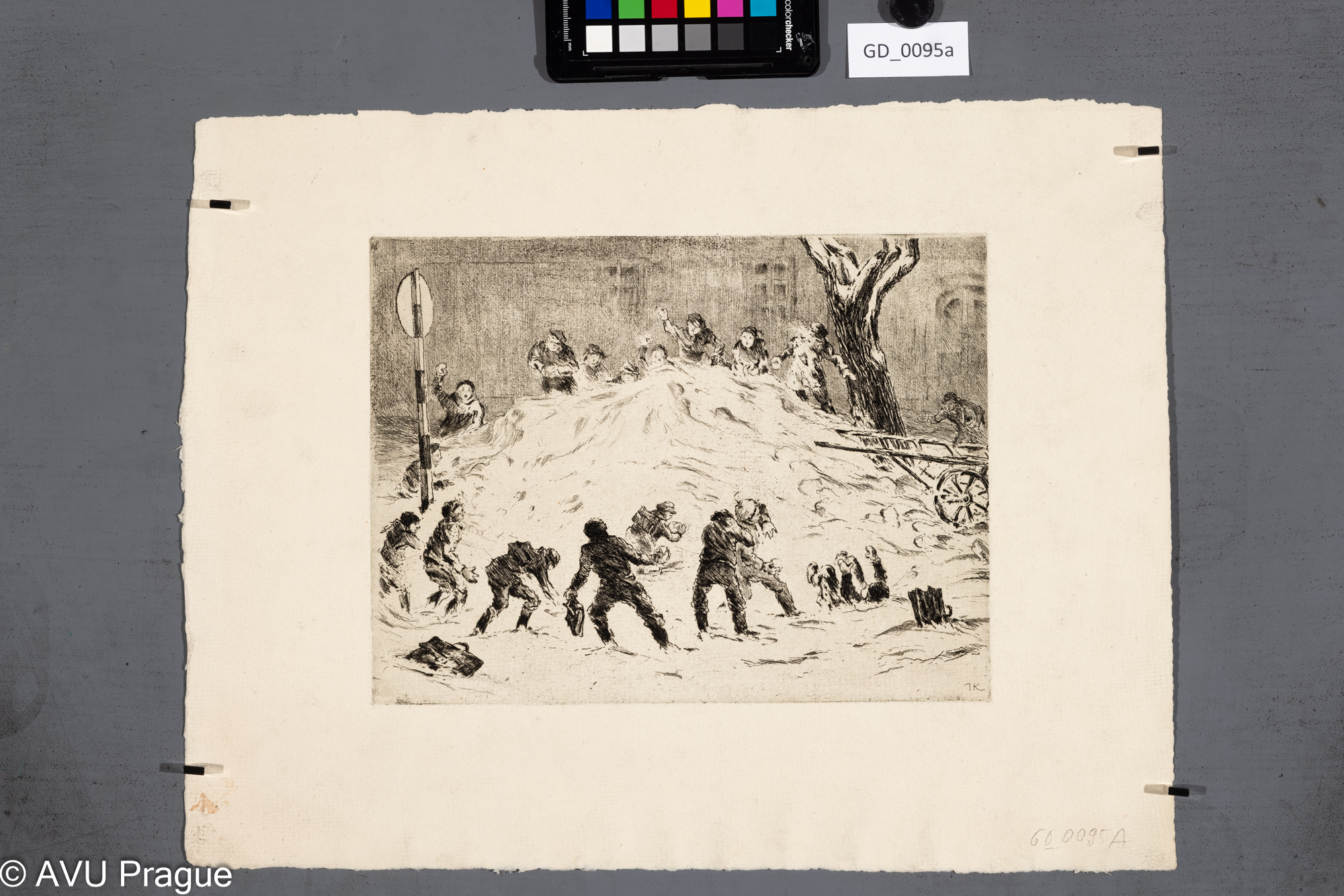 Jaroslav Kovář; Koulovačka;Lept; 21,4 x 28,4; 34,5 x 45; Silovský