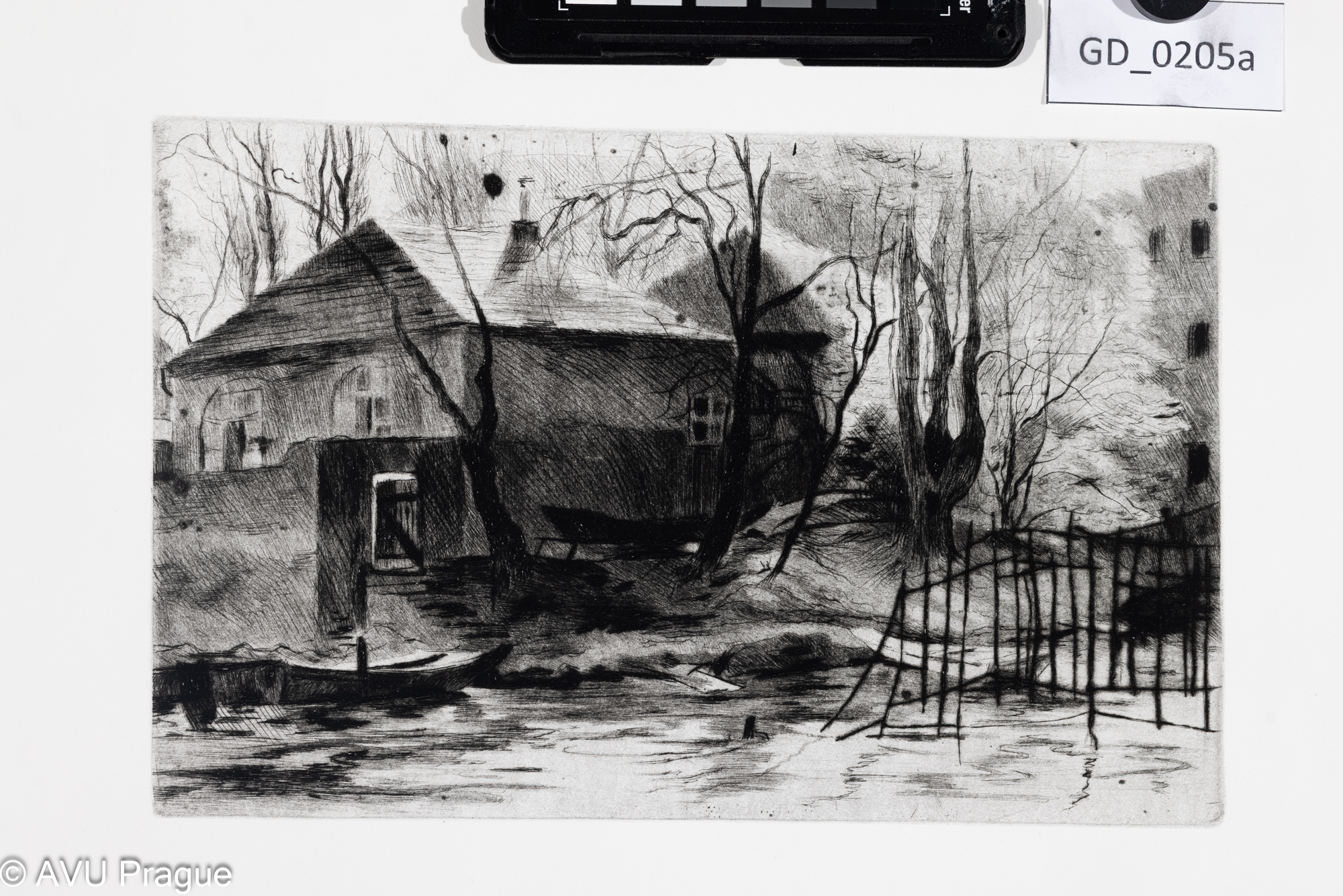 Jiřina Kubínová, Čertovka,Suchá jehla , 15,9 x 24,1, 35,3 x 49,Silovský,novotisk z originální matrice 2023