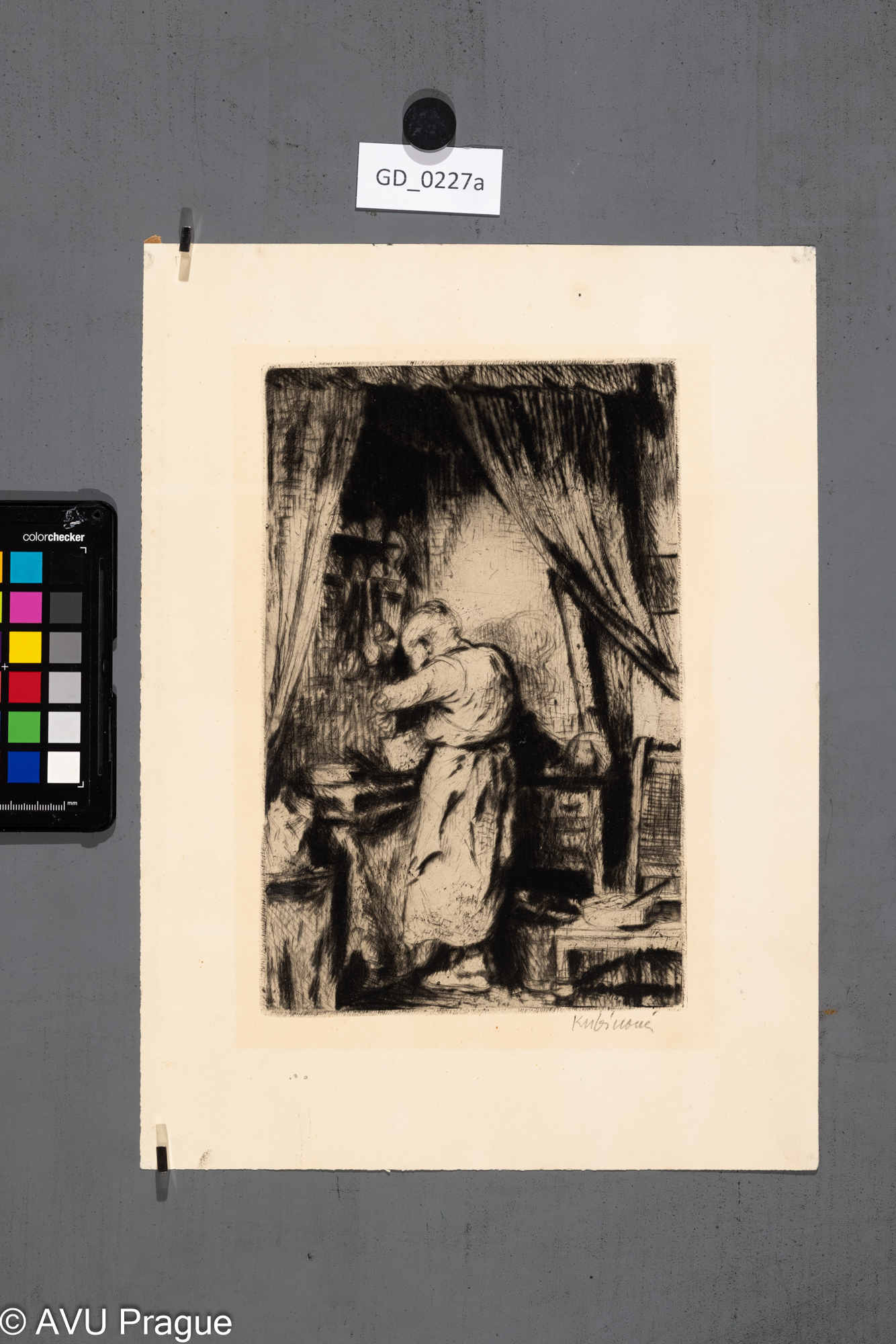 Jiřina KubínováBabička v kuchyniSuchá jehla 16,2 x 24,535 x 25,6Silovský