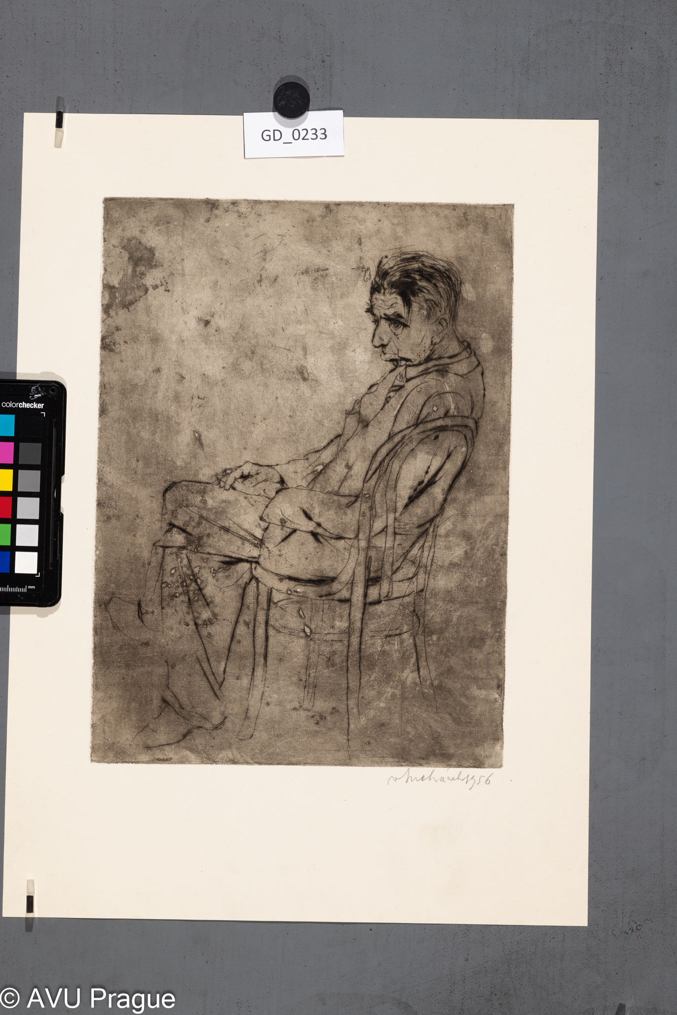 Vladimír SuchánekSedicí muž1956Suchá jehla 23 x 31,244,8 x 32,4Silovský