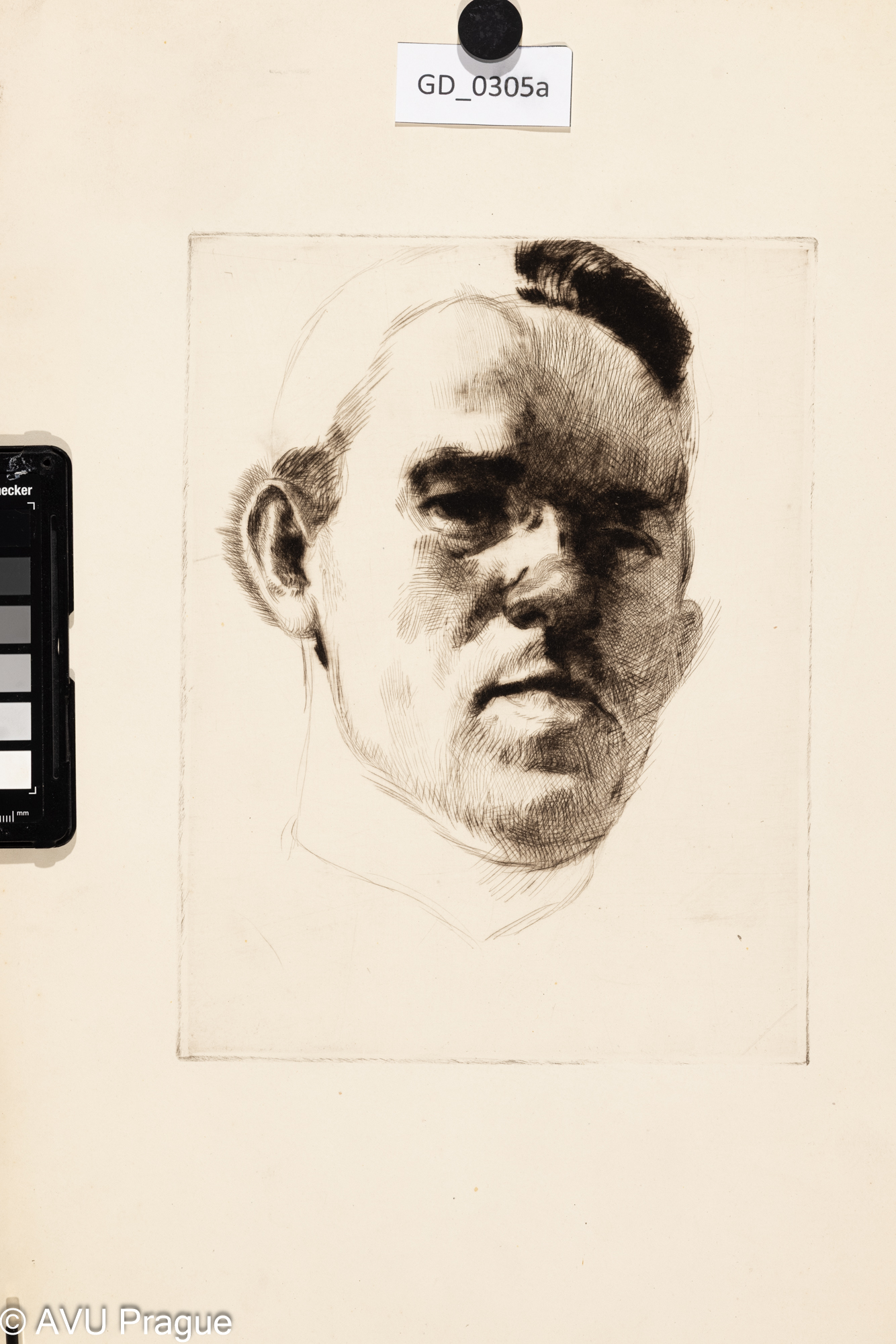 Karel Paták, Oťas Procházka,Suchá jehla, 25,8 x 19,5, 45 x 35,Pukl