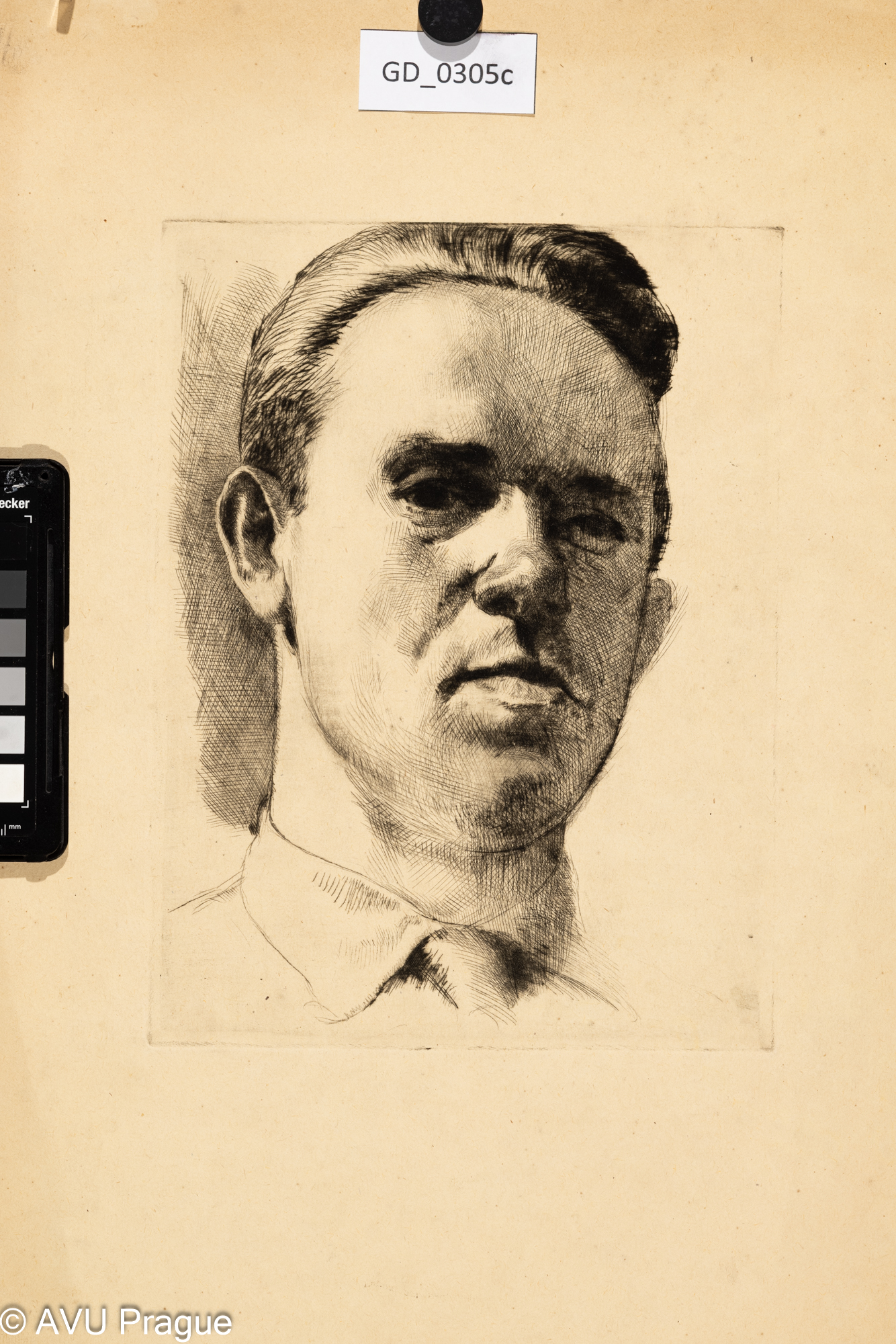 Karel Paták, Oťas Procházka,Suchá jehla, 25,8 x 19,5, 50 x 32,5, Pukl