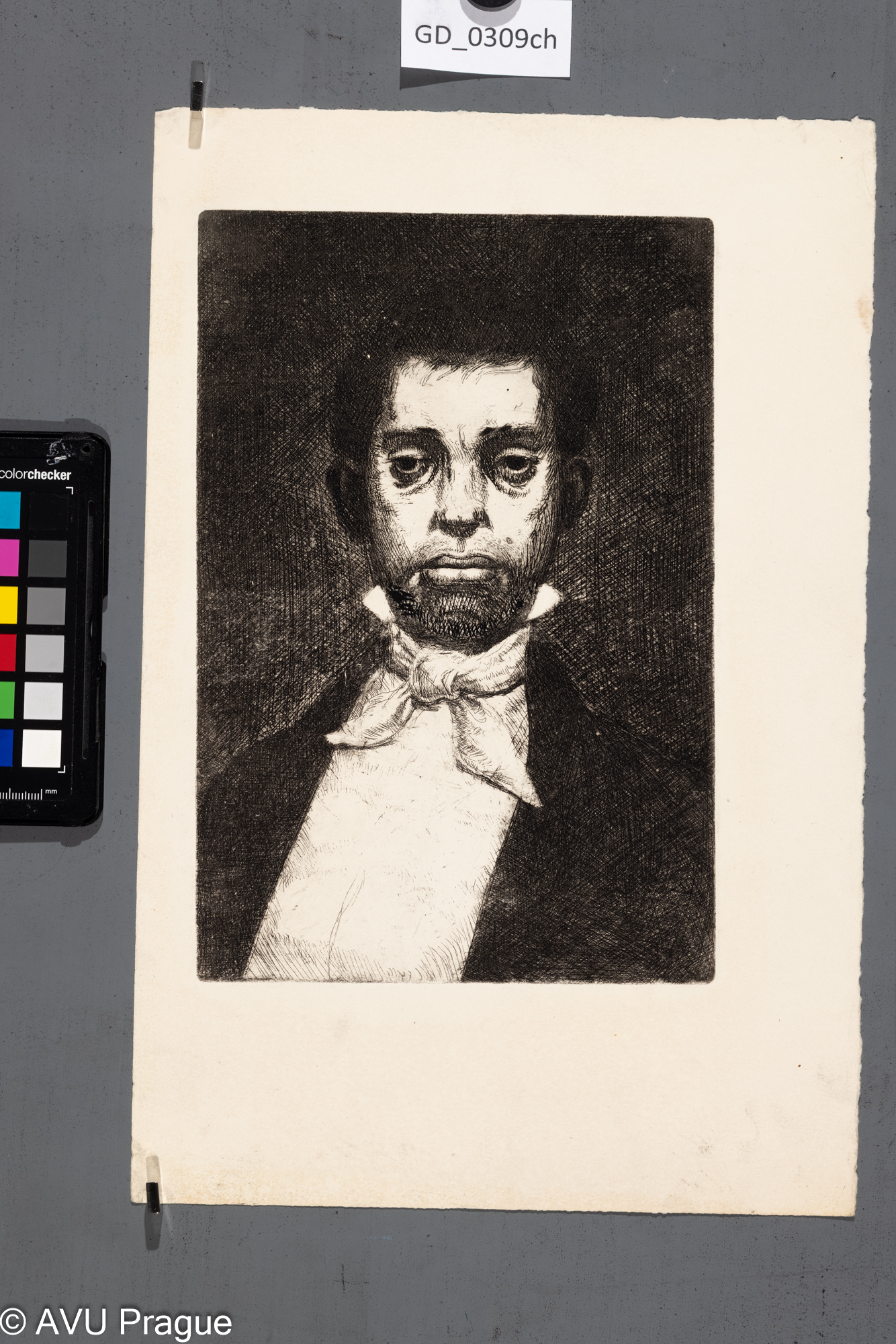 Karel Paták, Portrét muže, 1953,Lept, 24,6 x 16,7, 34,8 x 22,9,Pukl, 6 stav