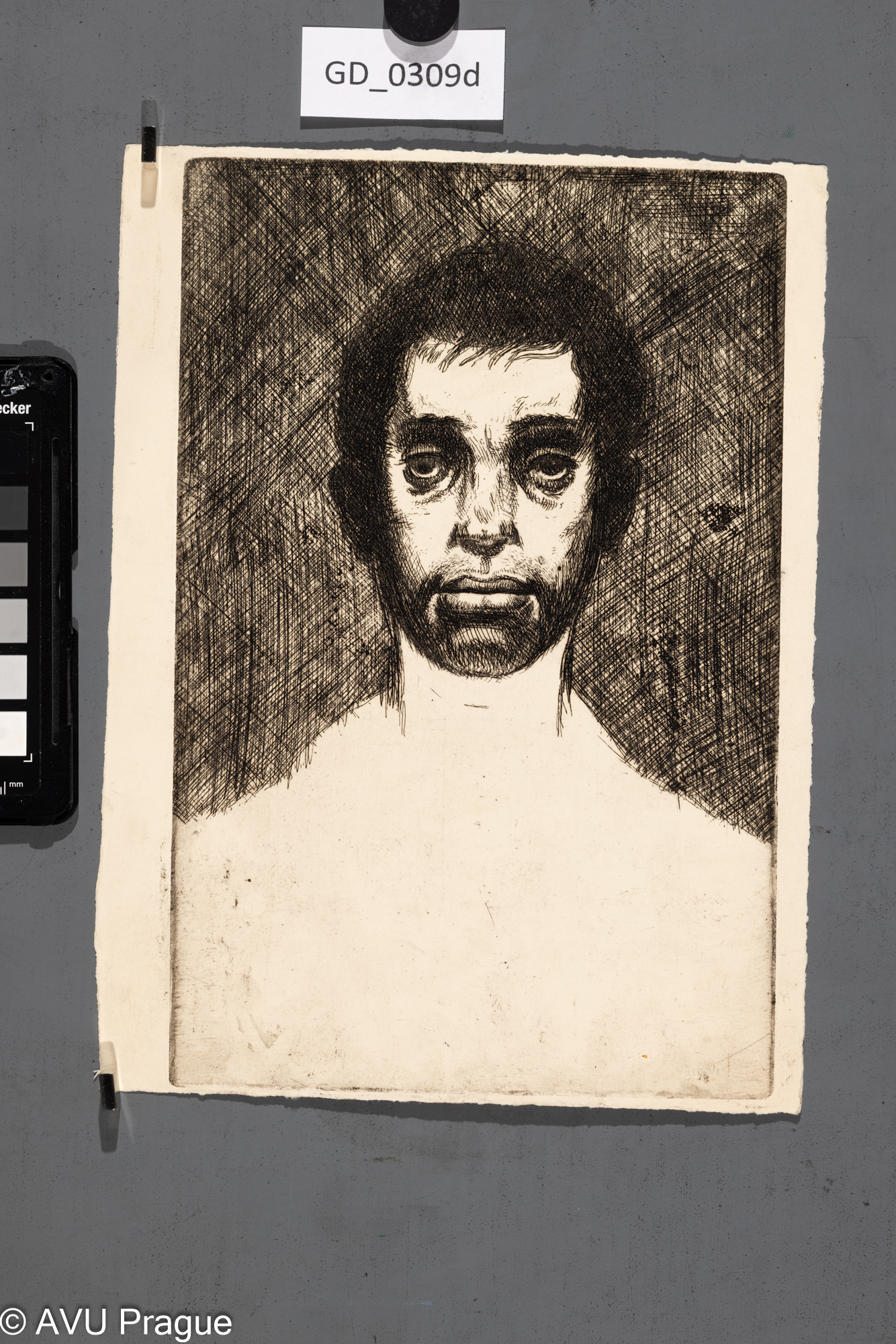 Karel Paták, Portrét muže, 1953,Lept, 24,6 x 16,2, 25,4 x 18,2,Pukl, 3 stav