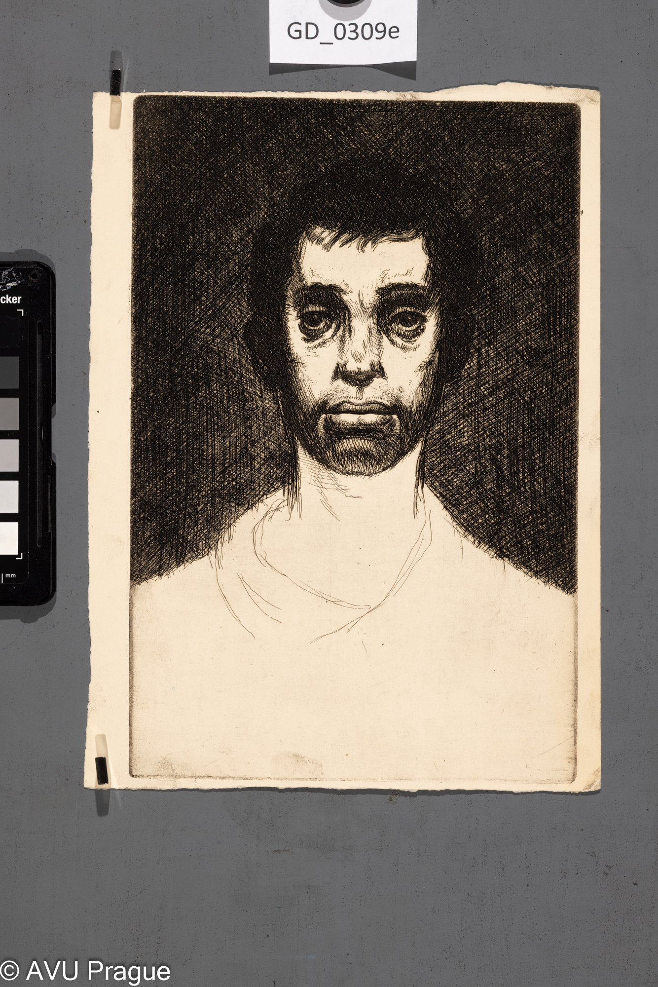 Karel Paták, Portrét muže, 1953,Lept, 24,6 x 16,3, 25,4 x 18,6,Pukl, 4 stav