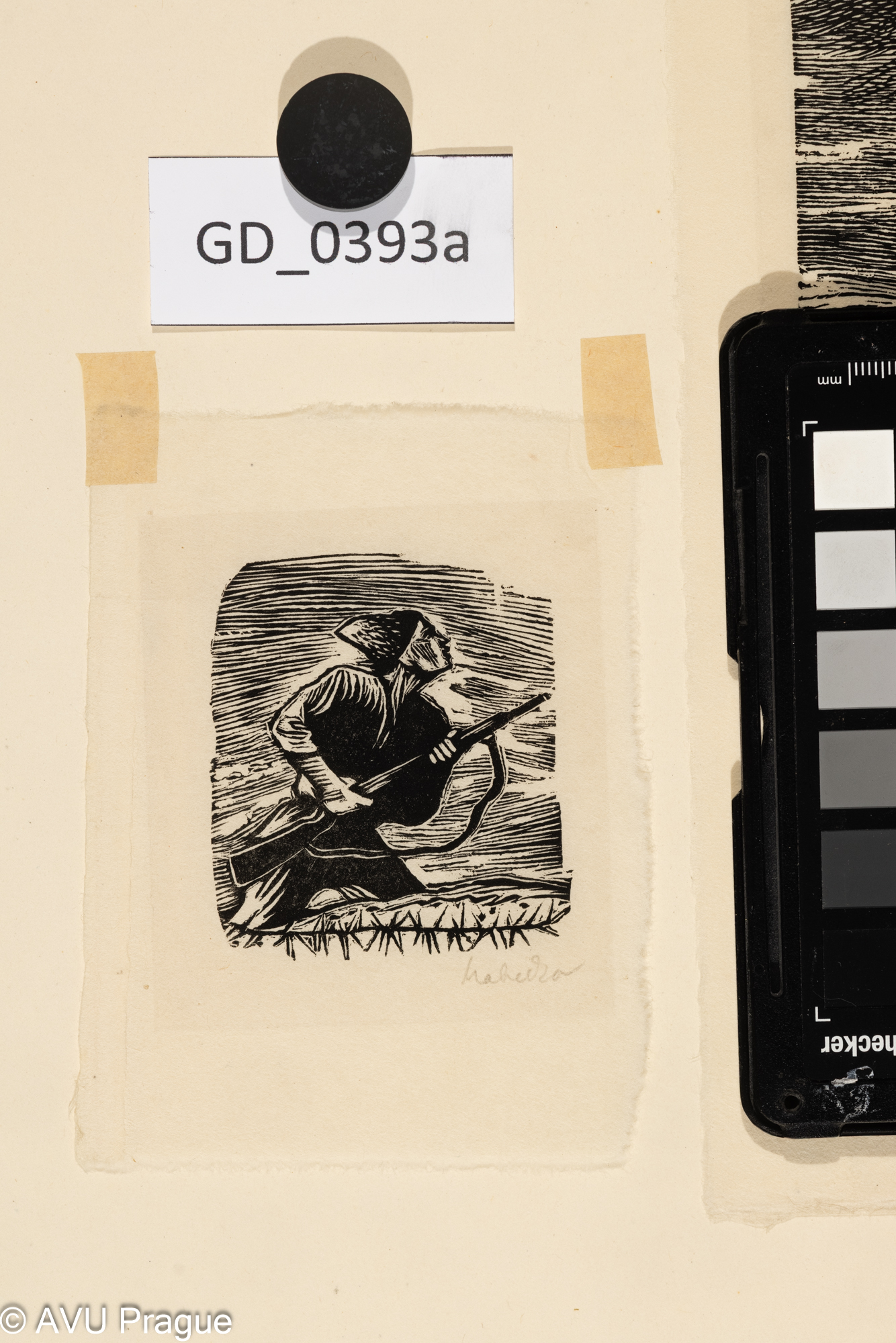 Jindřich Mahelka, Ilustrace - blízký východ, 1953, Dřevoryt,7,7 x 7, 11,3 x 8,5, Silovský