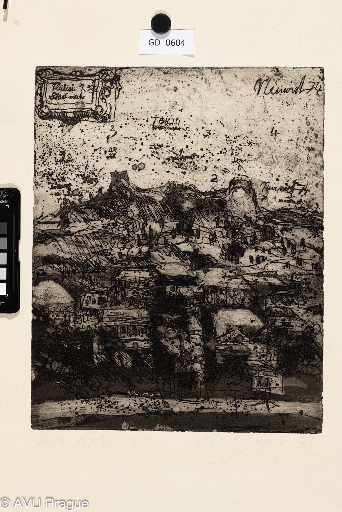 Vladimír Neuwirt, Tbilisi,Lept / rezerváž, 36,3 x 28,7,55,6 x 41,7, Čepelák