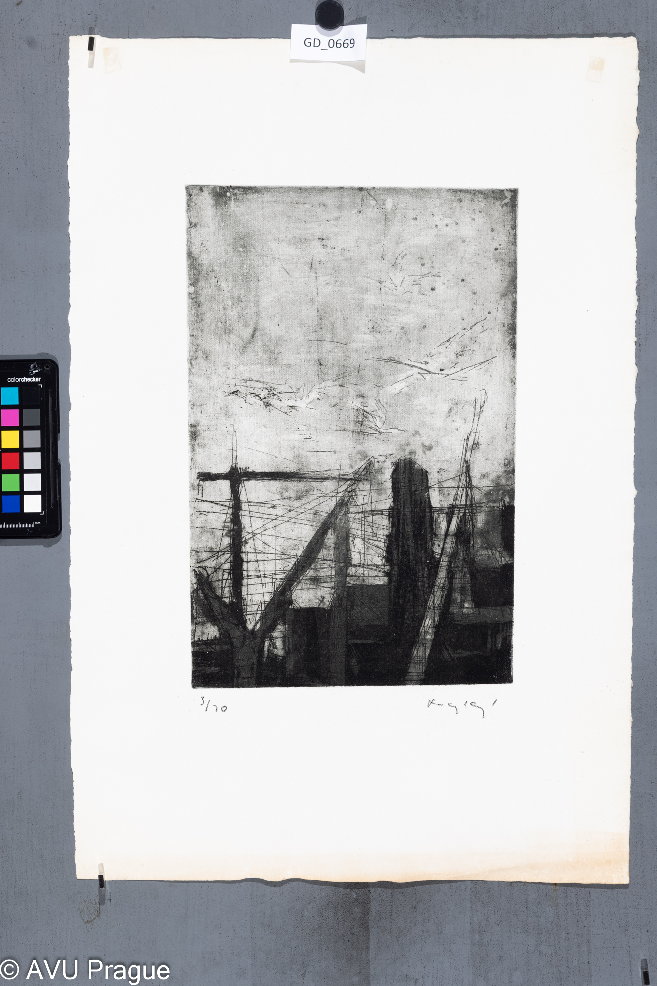 Zuzana Nováčková, Továrna,Lept / akvatinta, 35 x 22,5, 59 x 38,5, Čepelák