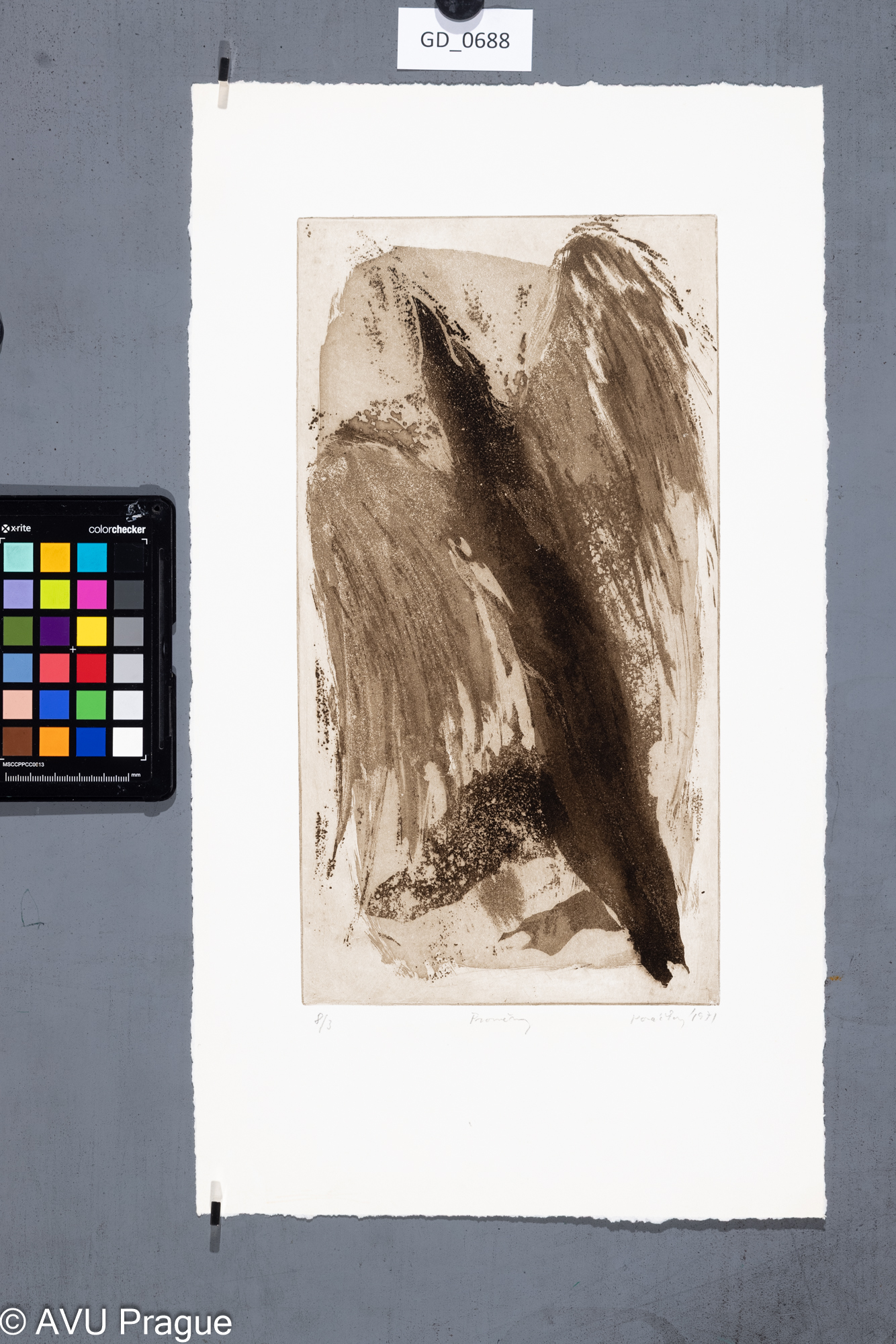 Zuzana Nováčková, Proměny,1971, Rezerváž / Akvatinta,32,2 x 17, 46,2 x 25,7, Čepelák