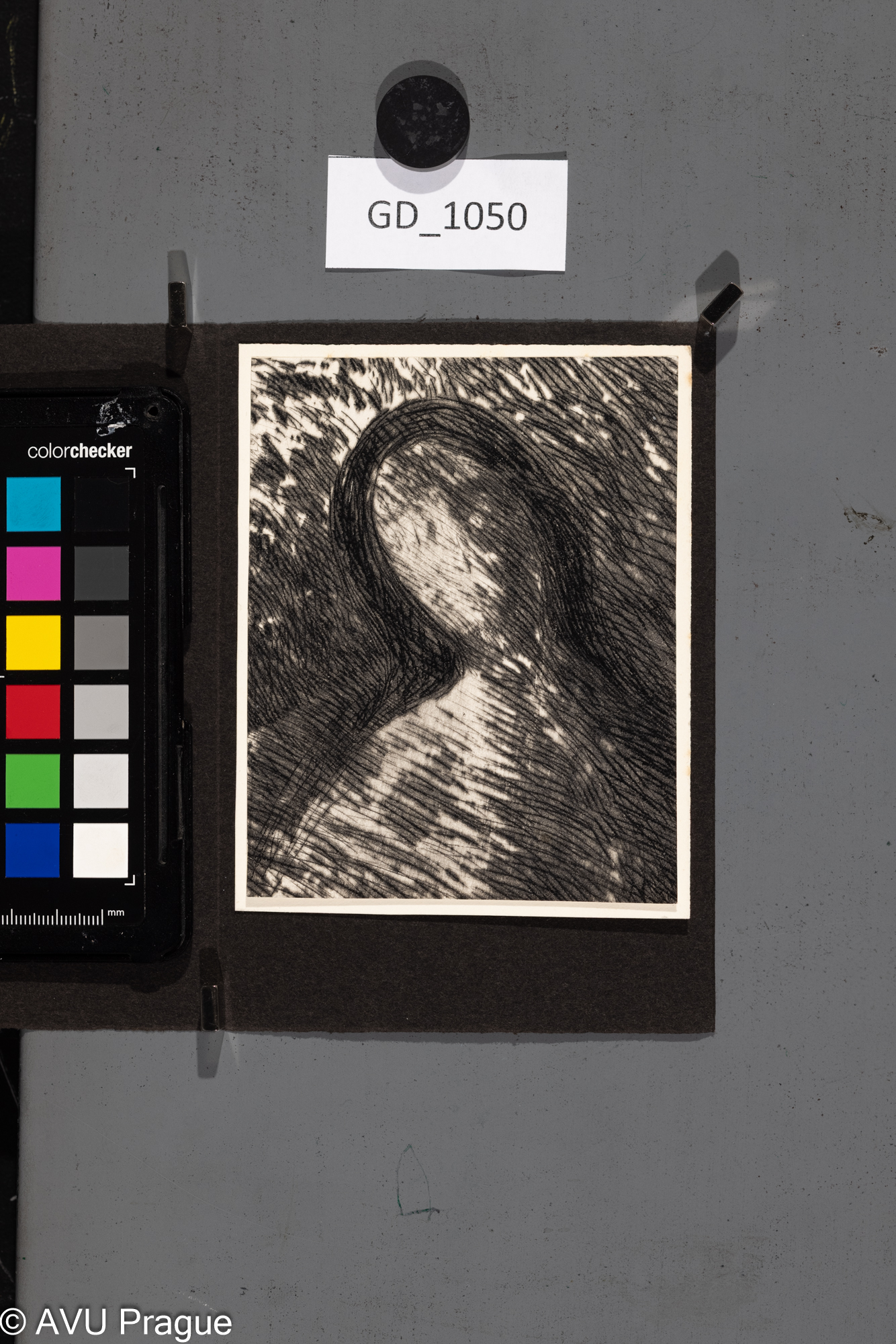 Petr Štěpán, Anděl, 80 léta ,Suchá jehla, 11,8 x 9,3,Čepelák, ořízla na samotnou grafiku- PF.