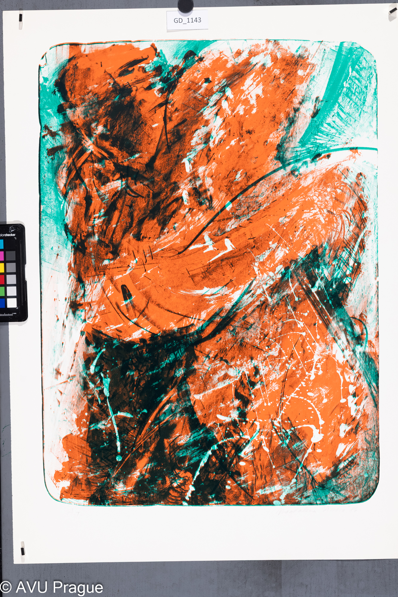 Magdalena Vovsová, Z cyklu Valcíři, 1983 - 84, litografie - dvě barvy, 59,4 x 44,1, 70,7 x 51,1,Čepelák