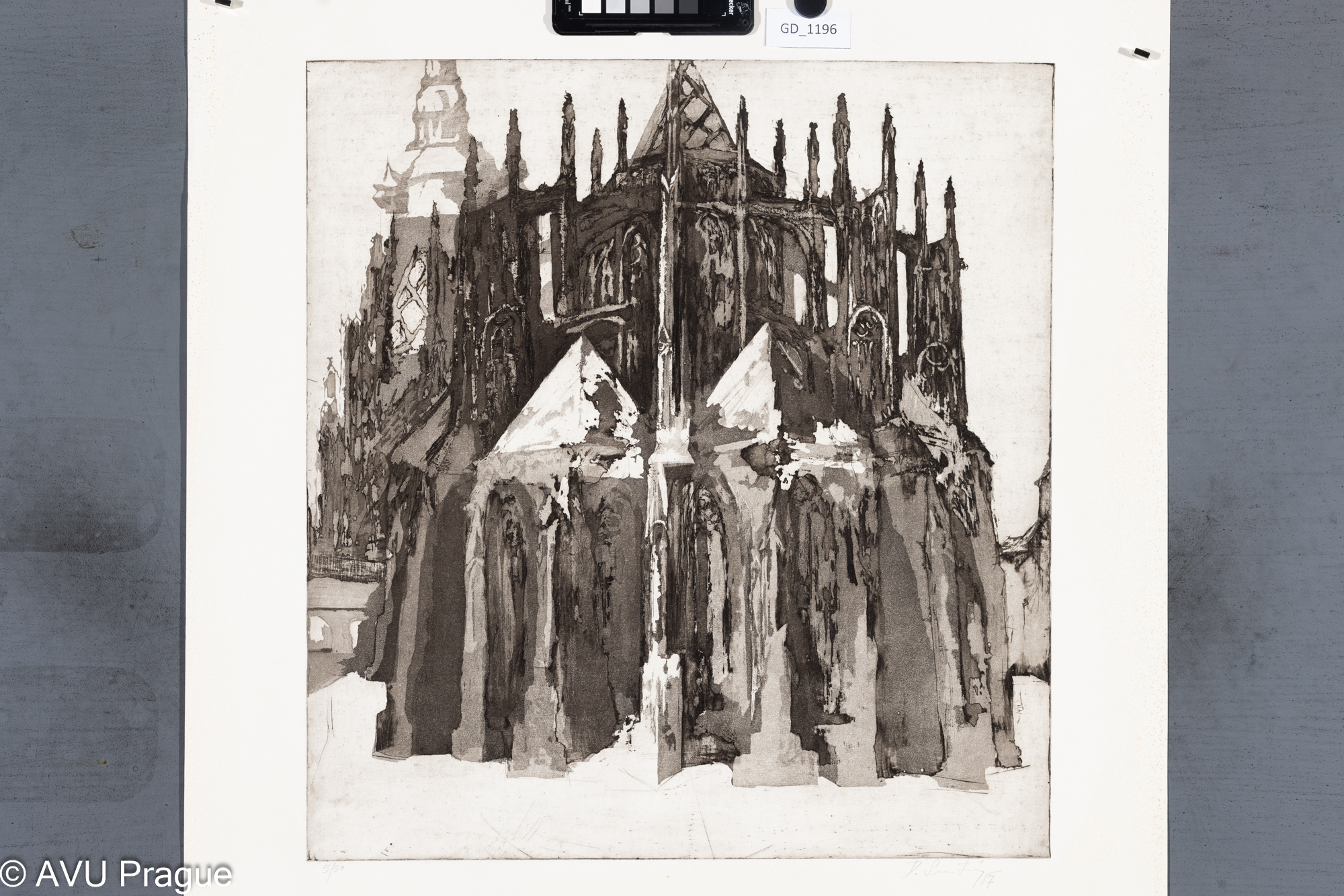 Dalibor SmutnýChrám sv. Víta1987akvatinta49,4 x 4667,3 x 60, 7Čepelák