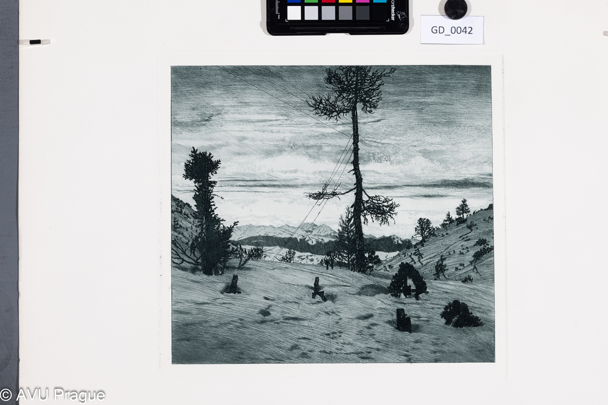 Pohřebiště v horské krajině