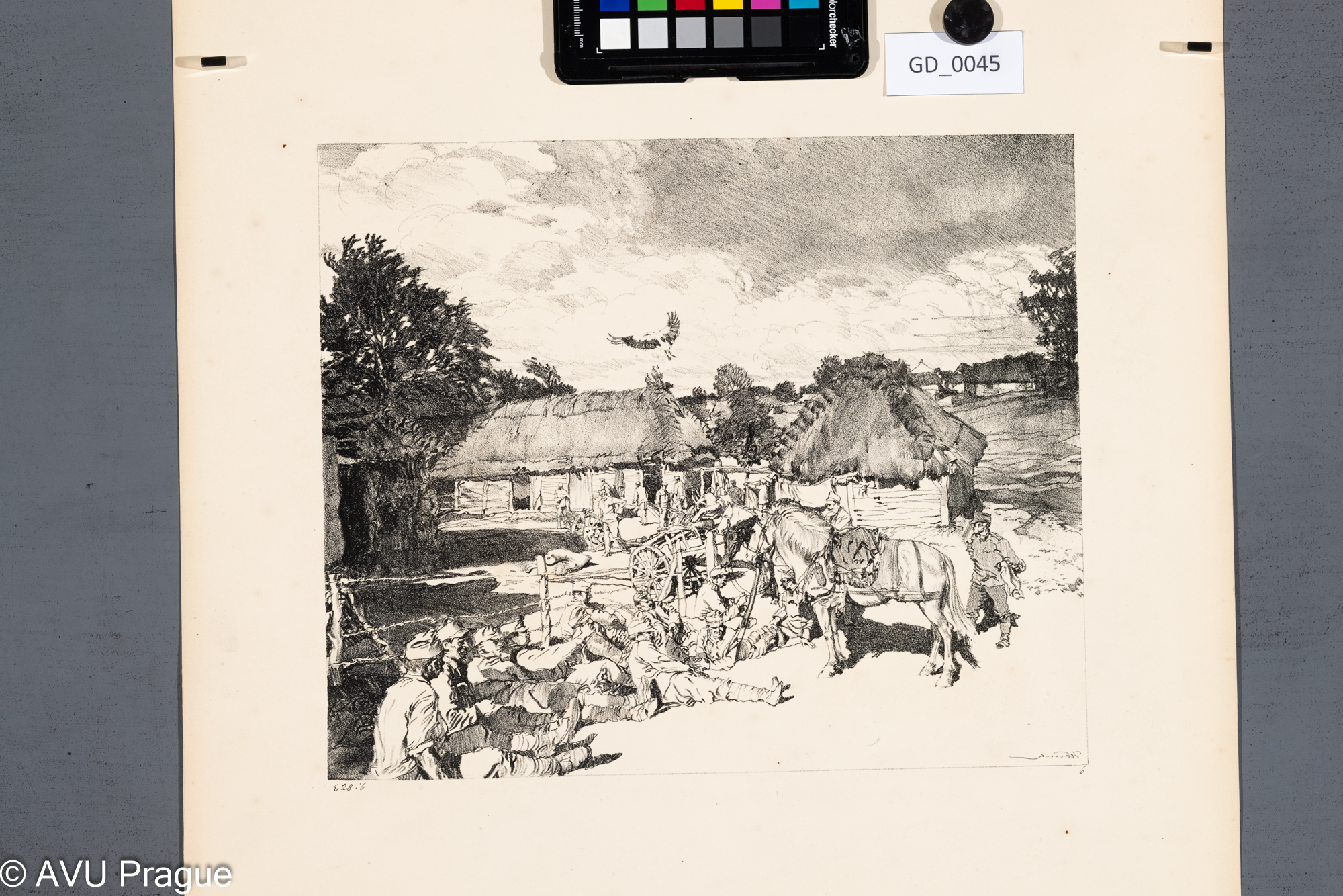 Táboření pěchoty u Zagorze