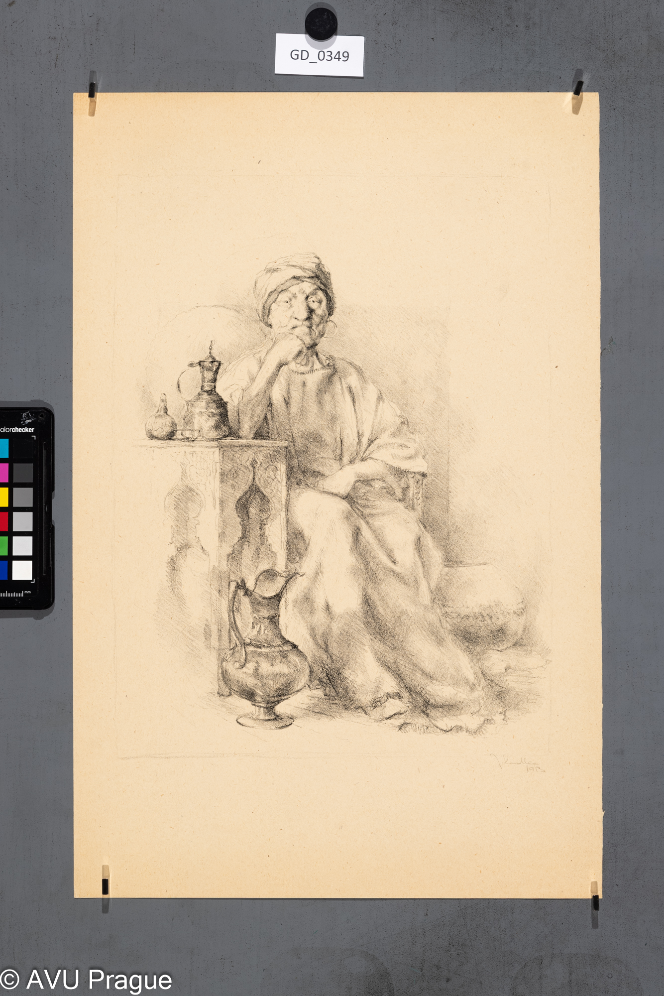 Model v orientálním oděvu