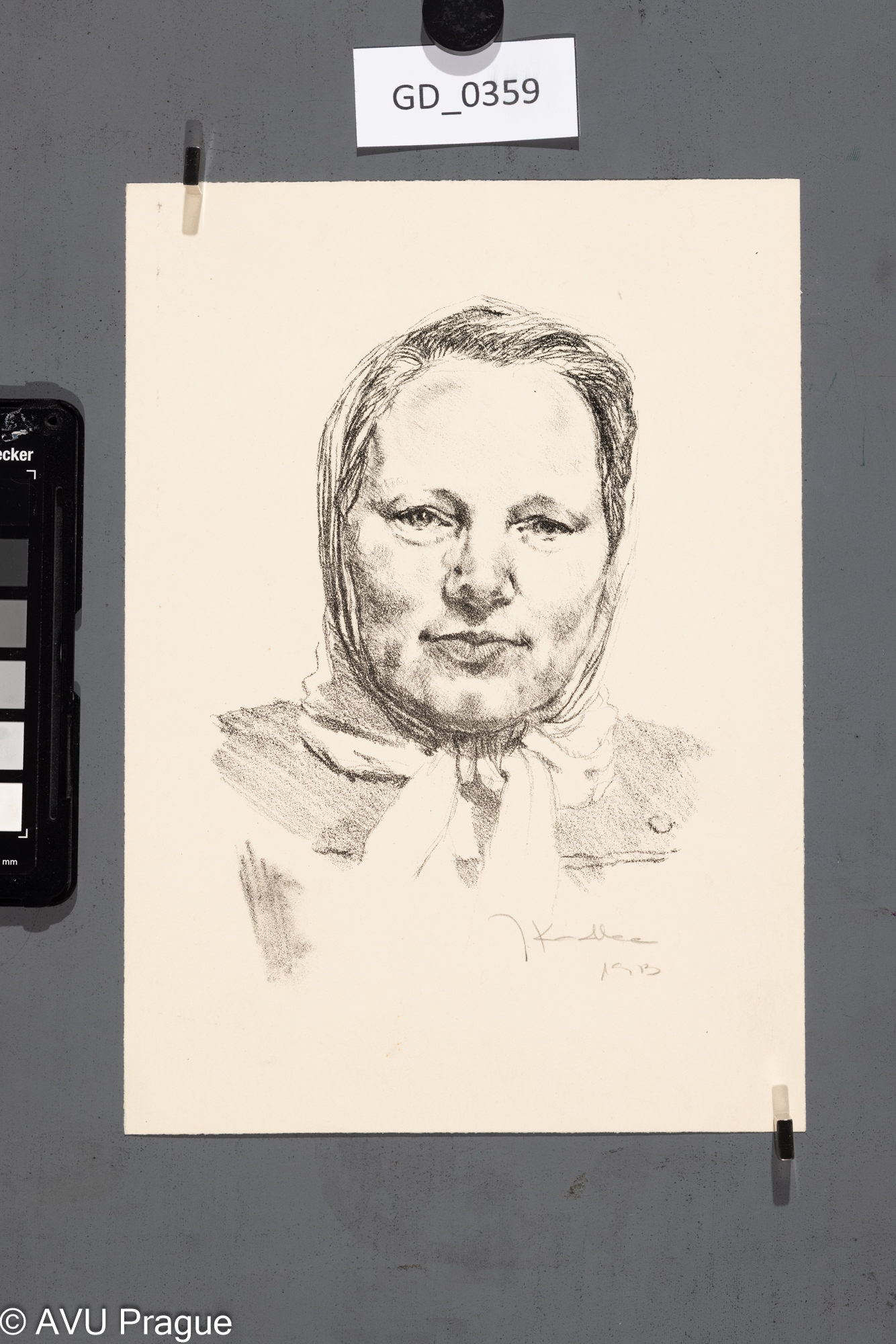 Hlava ženy s šátkem