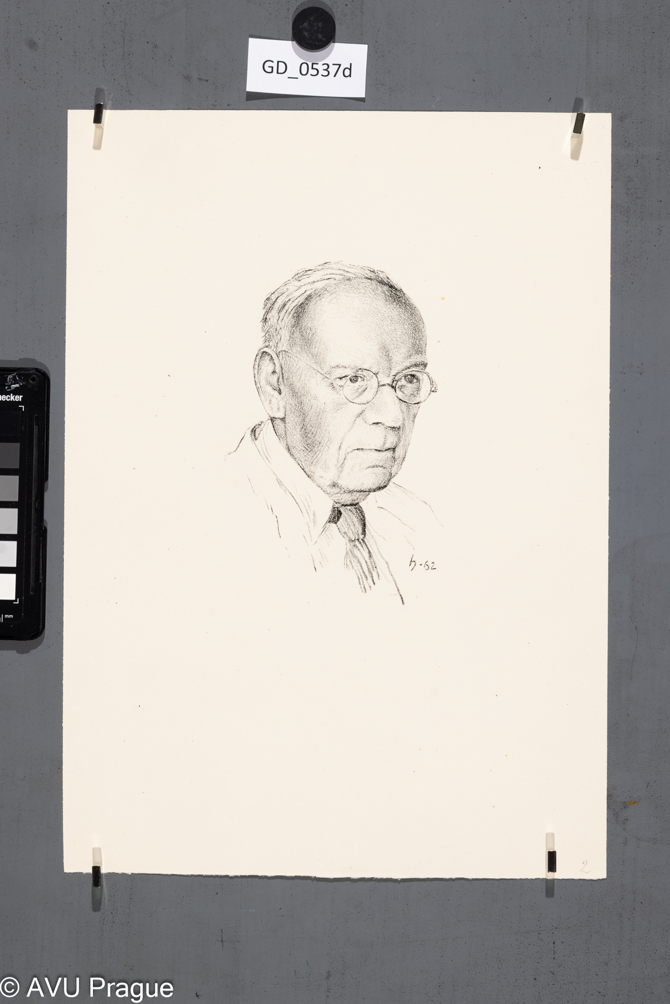 Hlava muže s brýlemi