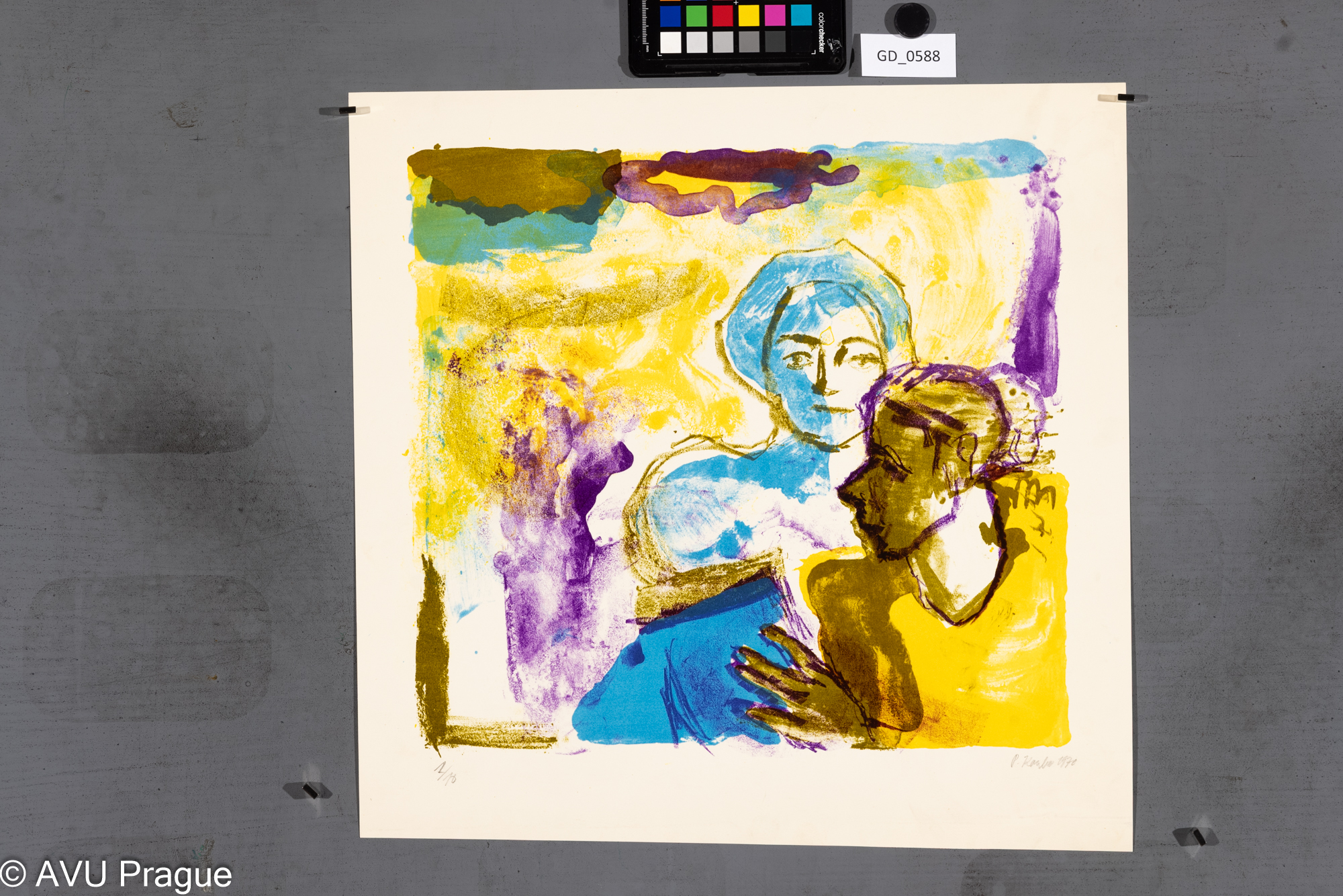 Barevná kompozice s dvojicí