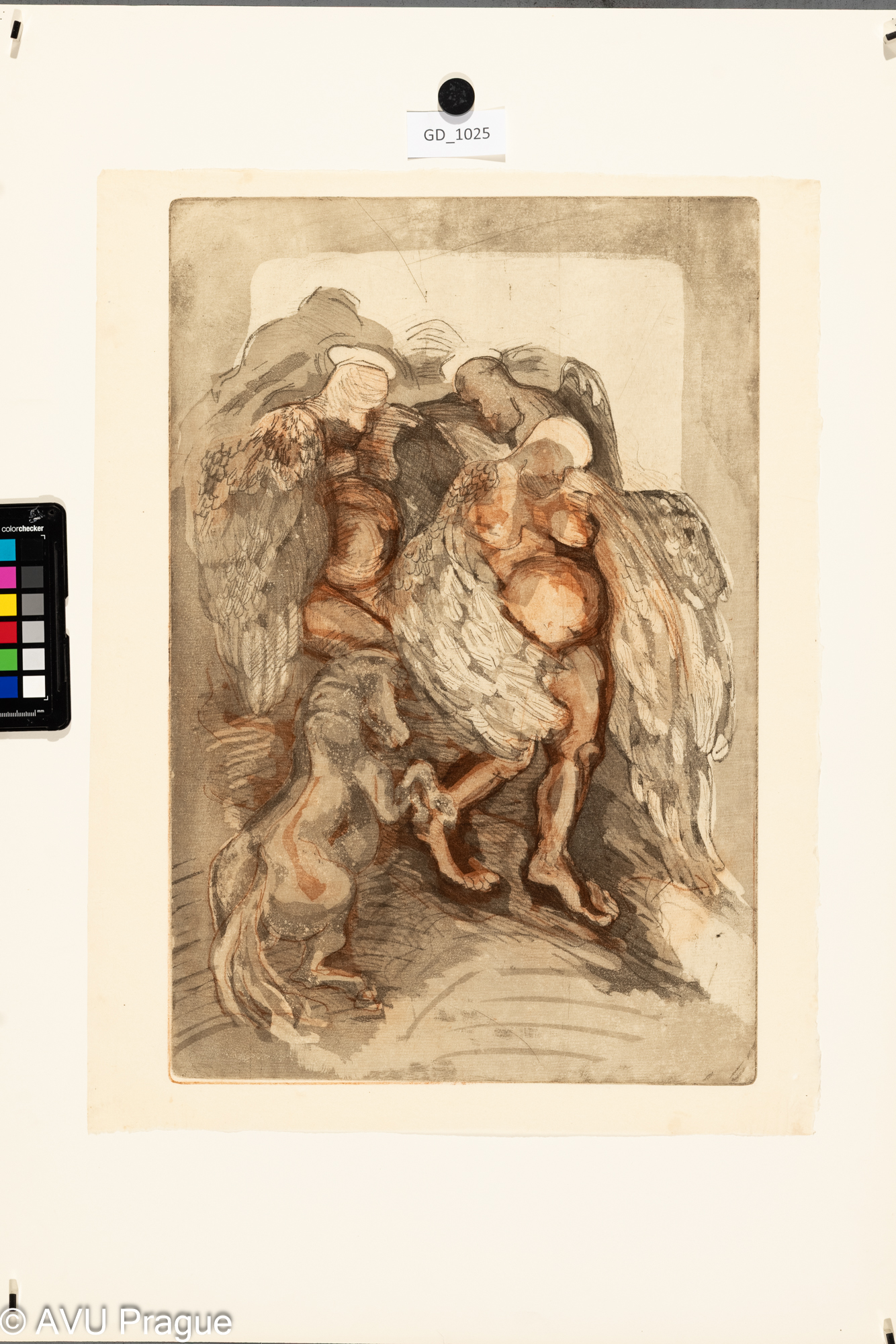 Figurální kompozice_andělé s koněm